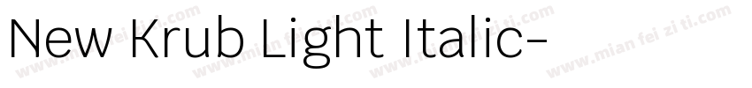New Krub Light Italic字体转换
